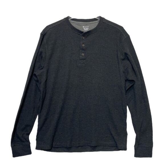 Gray Thermal Henley Size Large Long sleeve - Picture 1 of 8